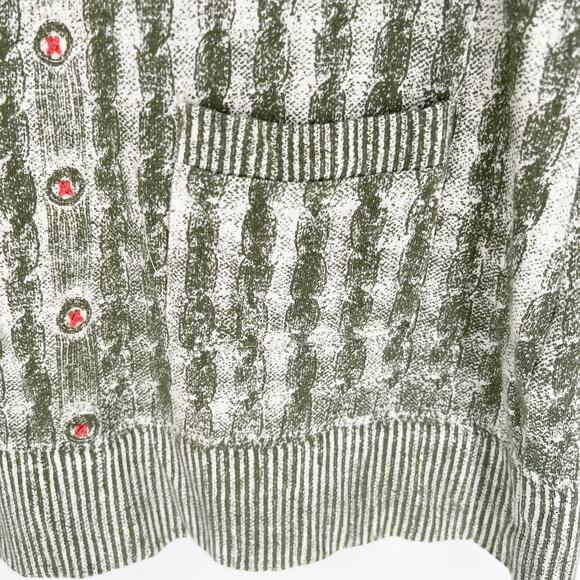 Anthropologie Pilcro Contrary to Winter Tee Womens Small Cable Knit Print - Picture 8 of 13